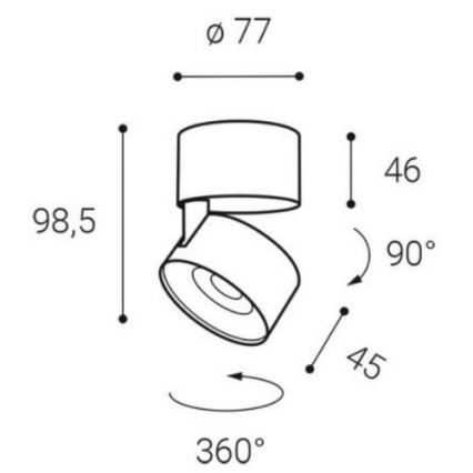 LED2 - LED Спот KLIP ON LED/11W/230V бял
