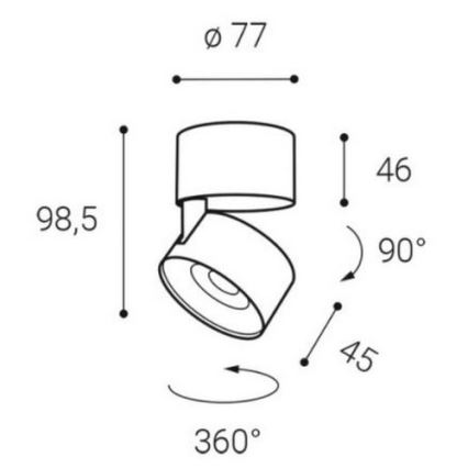 LED2 - LED Спот KLIP ON LED/11W/230V черен
