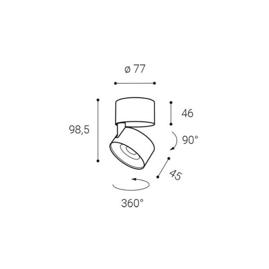 LED2 - LED Спот KLIP ON LED/11W/230V черен