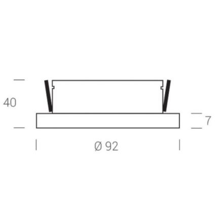 LED2 - LED Спот за вграждане STATIC LED/7W/230V IP44