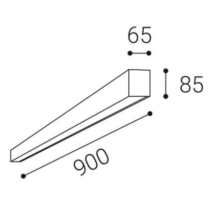 LED2 - LED таванно осветително тяло LINO LED/24W/230V 3000/3500/4000K 90 cm бяло