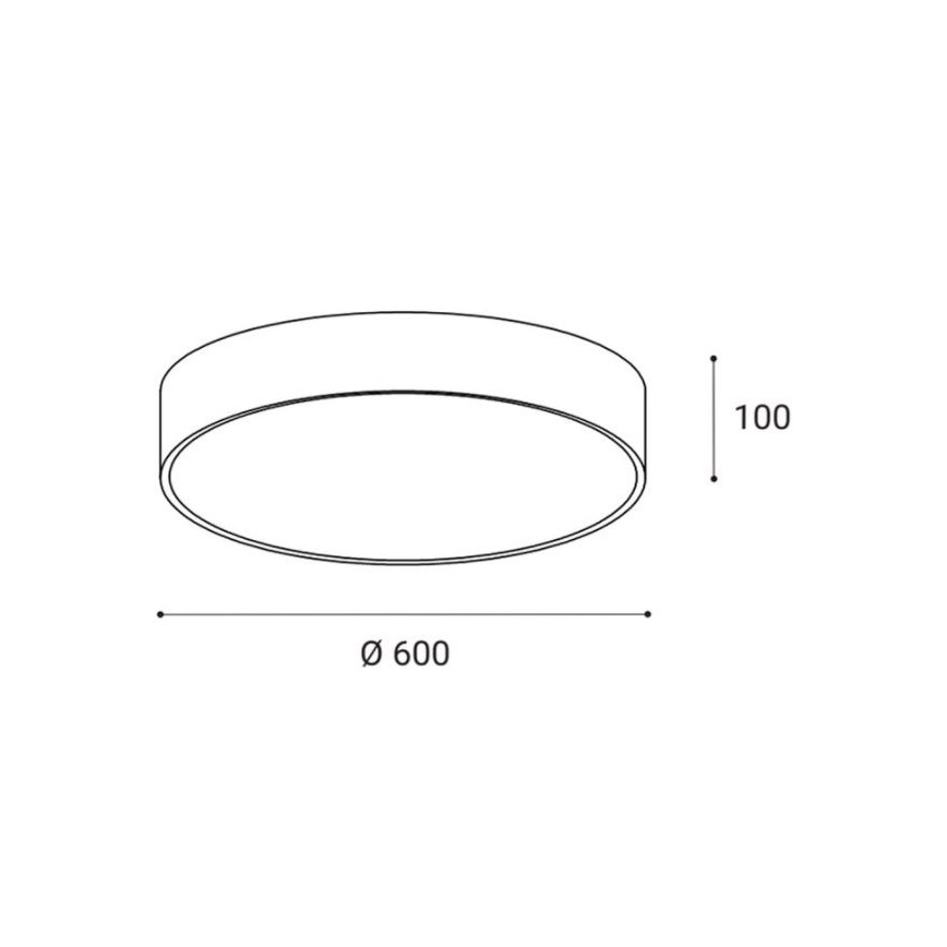 LED2 - LED таванно осветително тяло MONO LED/60W/230V 3000/4000K черно