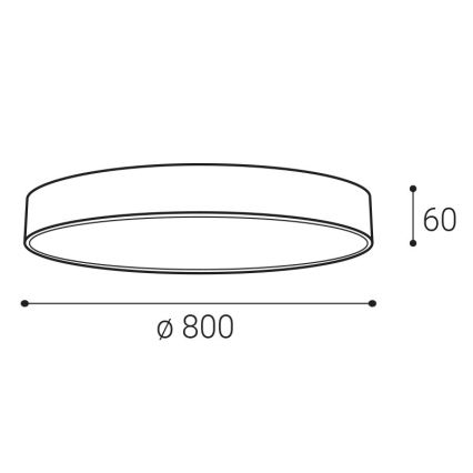 LED2 - LED таванно осветително тяло MONO SLIM LED/80W/230V 3000K/4000K Ø 80 см бяло