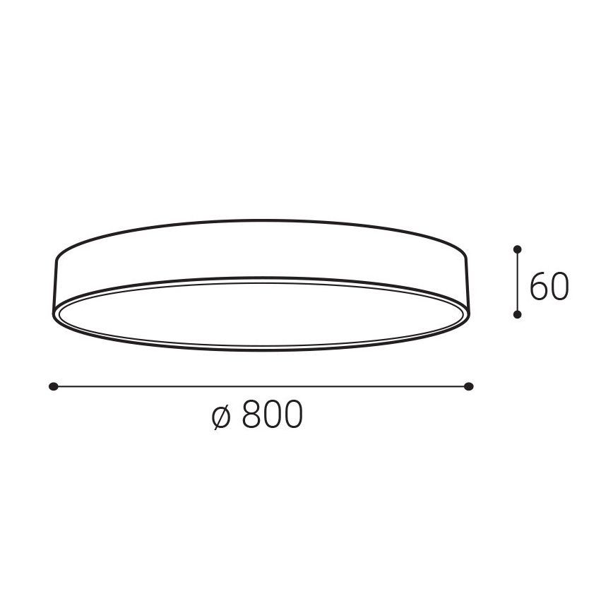 LED2 - LED таванно осветително тяло MONO SLIM LED/80W/230V 3000K/4000K Ø 80 см бяло