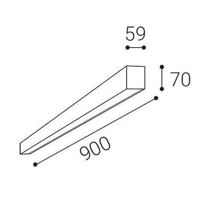 LED2 - LED таванно осветително тяло NOLI LED/30W/230V 3000/3500/4000K 90 cm черно