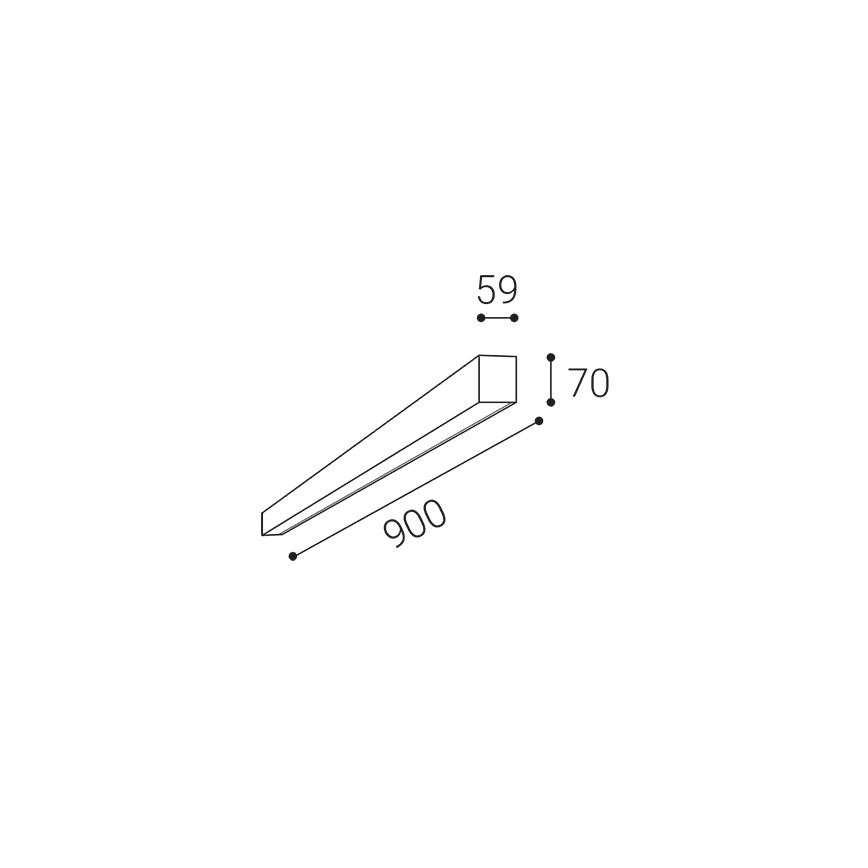 LED2 - LED таванно осветително тяло NOLI LED/30W/230V 3000/3500/4000K 90 cm черно