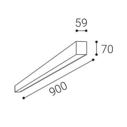 LED2 - LED таванно осветително тяло NOLI LED/30W/230V 3000/3500/4000K 90 см бяло