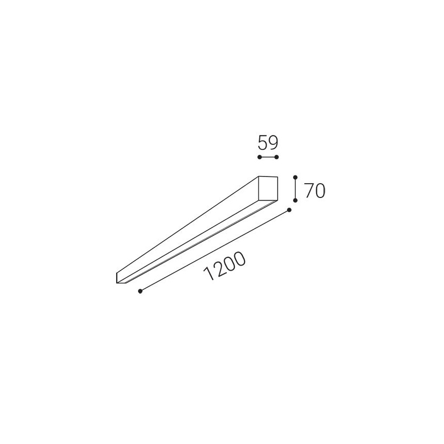 LED2 - LED таванно осветително тяло NOLI LED/40W/230V 3000/3500/4000K 120 cm черно