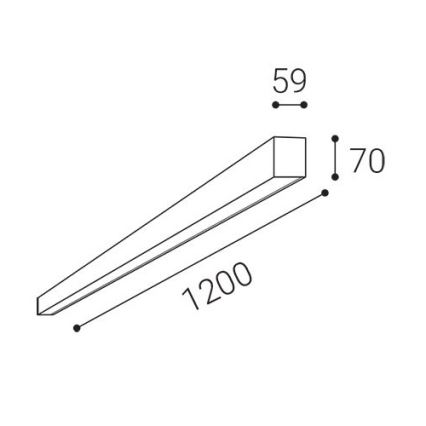LED2 - LED таванно осветително тяло NOLI LED/40W/230V 3000/3500/4000K 120 cm черно