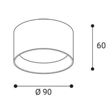 LED2 - LED точково осветително тяло ZETA ON LED/8W/230V 3000/3500/4000K, Ø 9 см, бяло