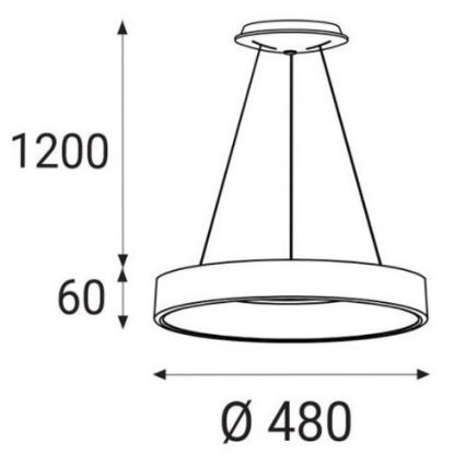LED2 - LED Висящ полилей BELLA LED/40W/230V 3000/4000K бял