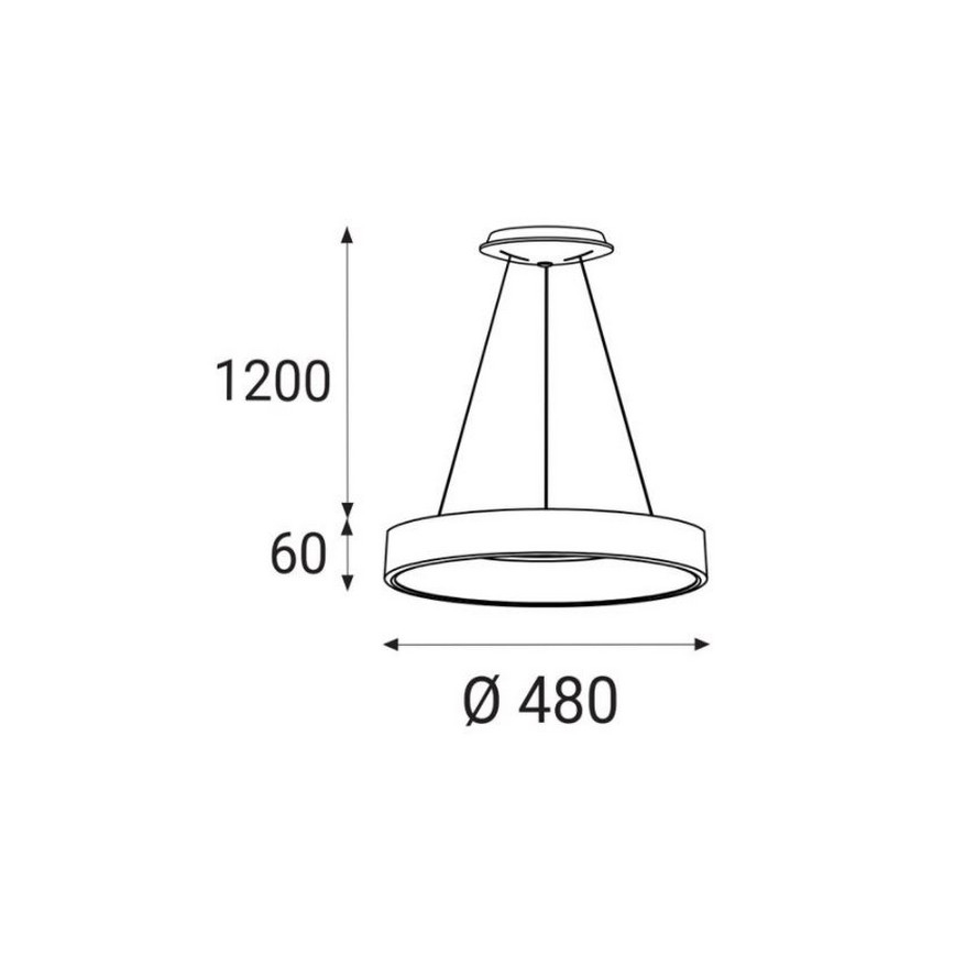 LED2 - LED Висящ полилей BELLA LED/40W/230V 3000/4000K бял