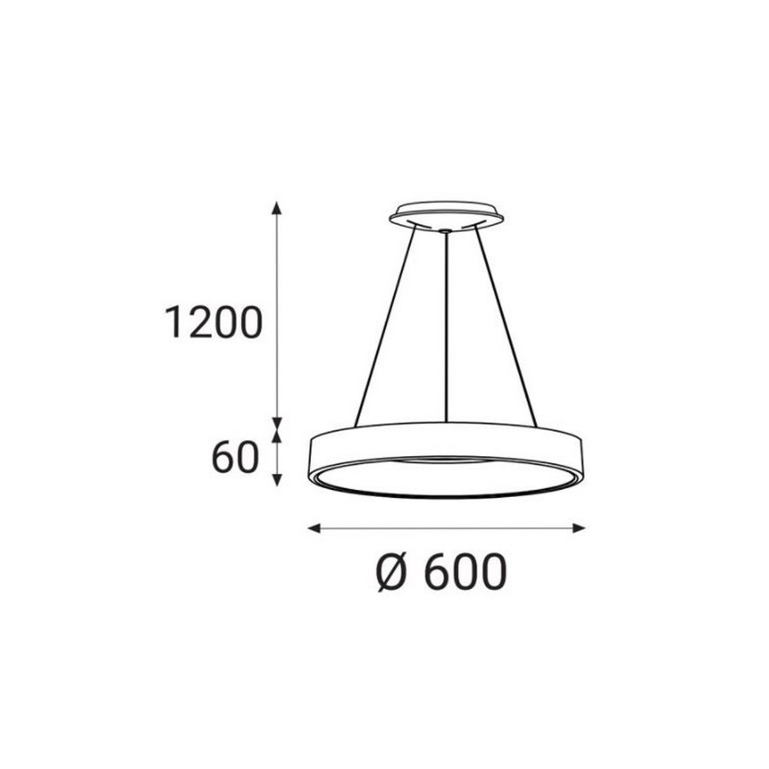 LED2 - LED Висящ полилей BELLA LED/50W/230V 3000/4000K бял