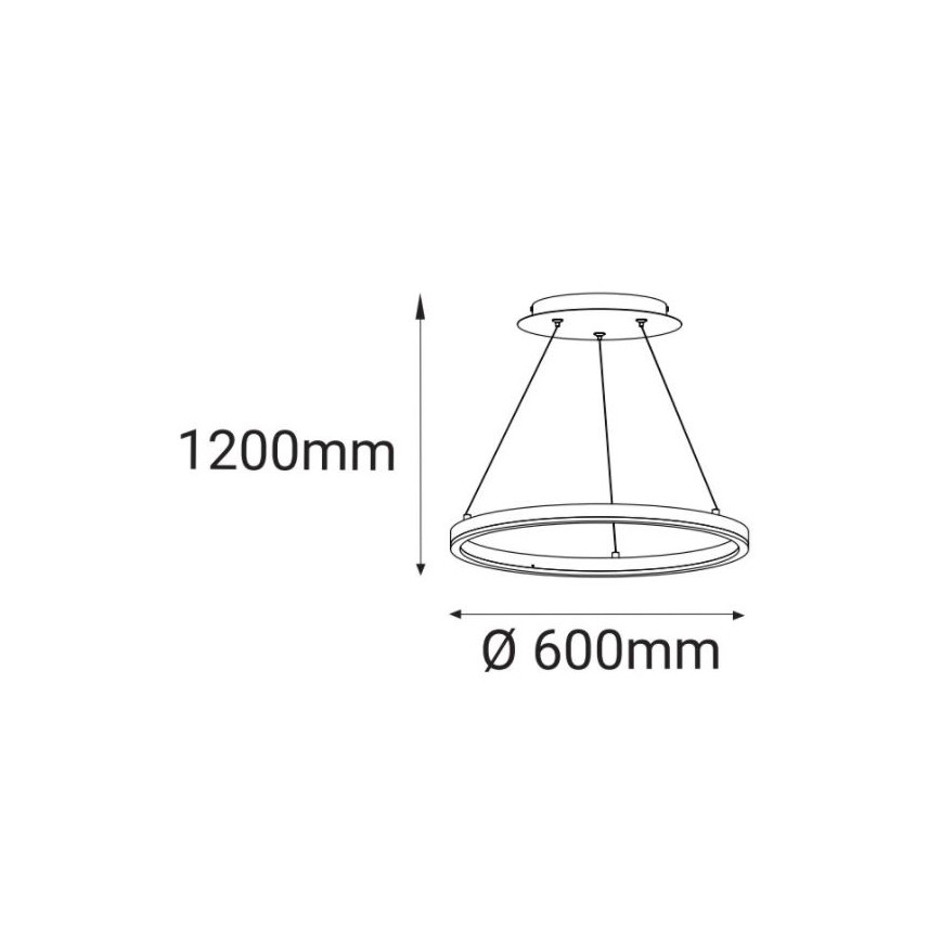 LED2 - LED Висящ полилей CIRCLE LED/42W/230V