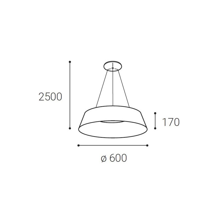 LED2 - LED Висящ полилей KATY LED/60W/230V 3000/4000K бял