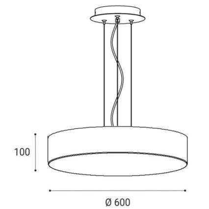LED2 - LED Висящ полилей MONO LED/60W/230V 3000/4000K бял