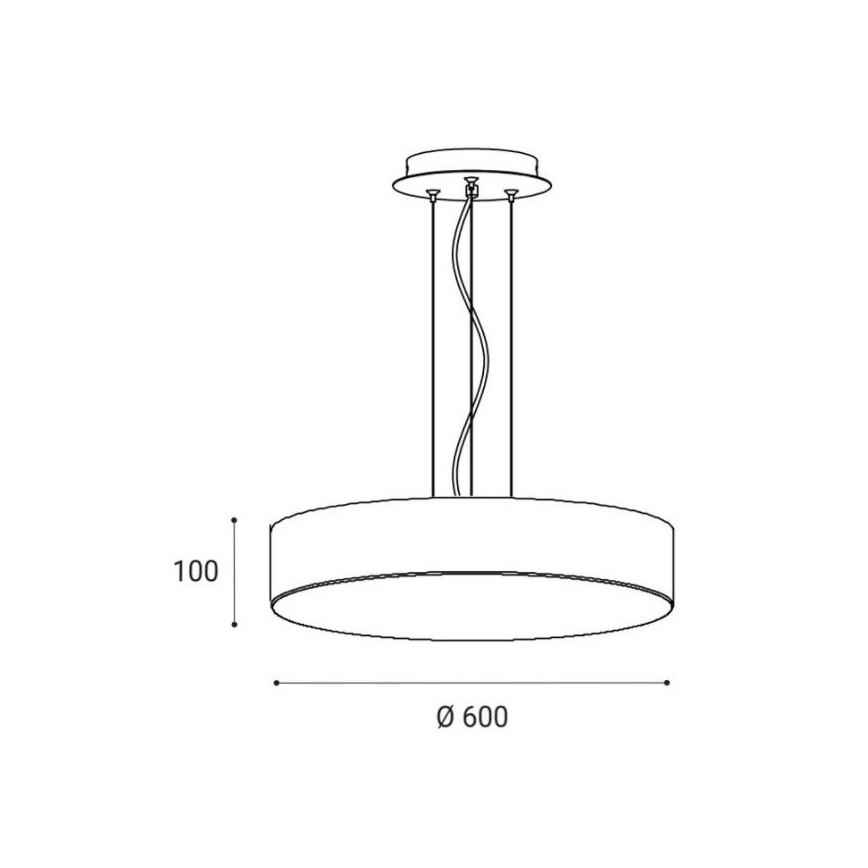LED2 - LED Висящ полилей MONO LED/60W/230V 3000/4000K бял