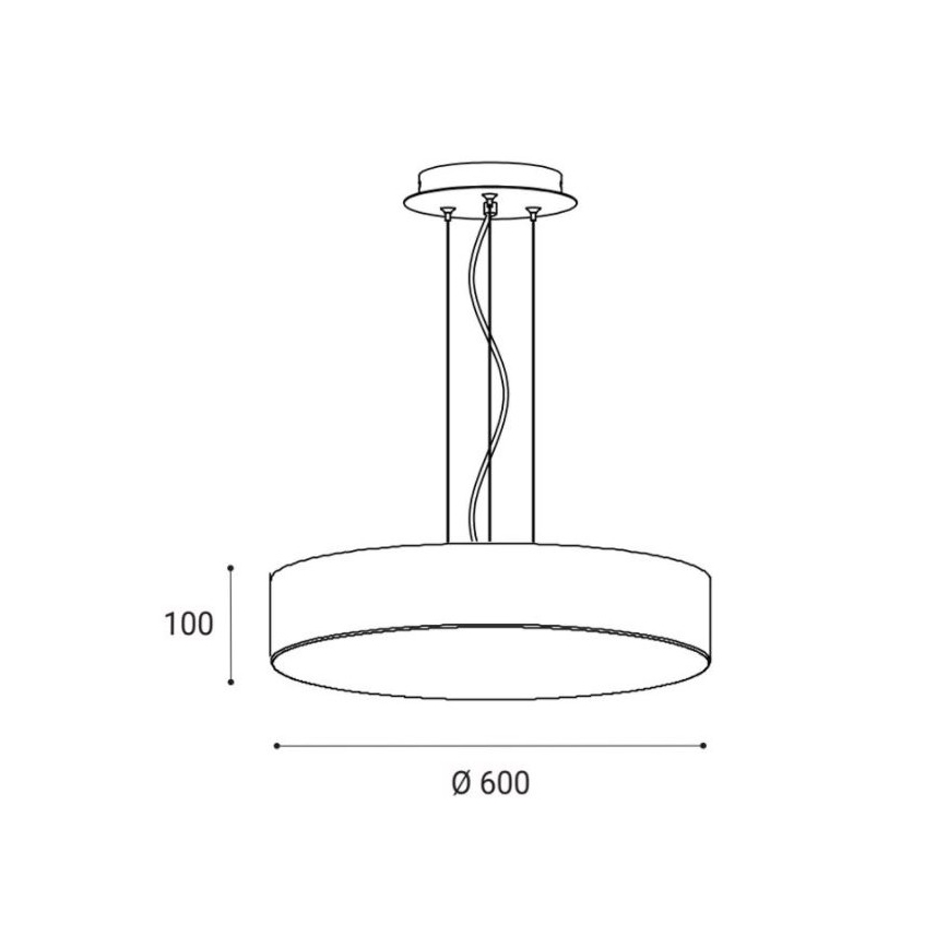 LED2 - LED Висящ полилей MONO LED/60W/230V 3000/4000K черен