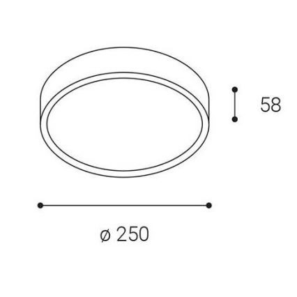 LED2 - Външно таванно LED осветително тяло MIRA LED/18W/230V IP65 черно
