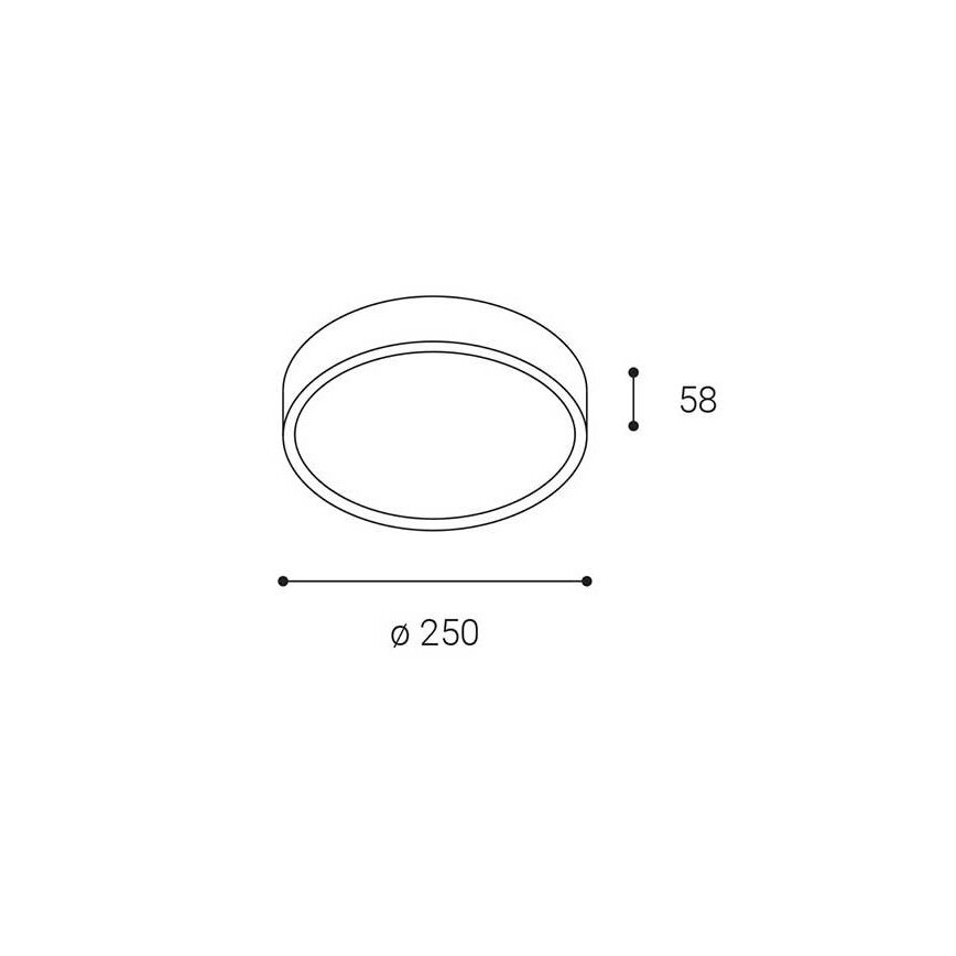 LED2 - Външно таванно LED осветително тяло MIRA LED/18W/230V IP65 черно
