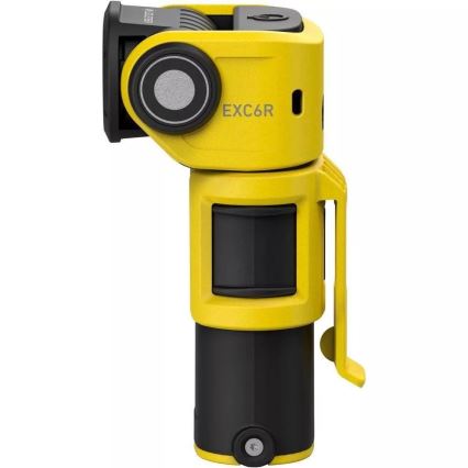 Ledlenser EXC6R - LED презареждаем фенер с регулируема яркост и зарядна станция LED/1900 mAh IP68 300 lm 10 ч жълт