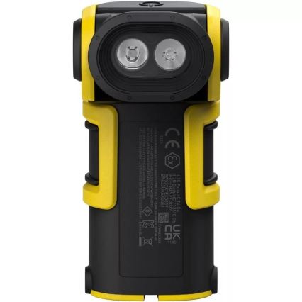 Ledlenser EXC6R - LED презареждаем фенер с регулируема яркост и зарядна станция LED/1900 mAh IP68 300 lm 10 ч жълт