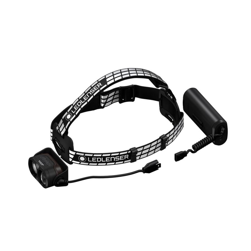 Ledlenser H19R SIGNATURE - LED челна лампа с регулируема яркост, презареждаема, 4800 mAh, IP68, 4000 lm, 20 ч, черна