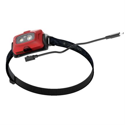 Ledlenser HF4R Core - Презареждаема челна лампа с регулируема яркост LED/1000 mAh IP68 500 лм 35 ч червена