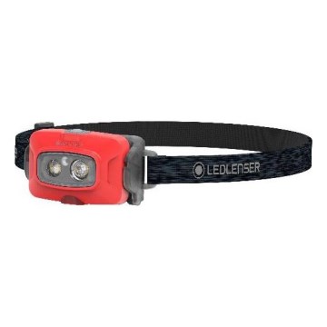 Ledlenser HF4R Core - Презареждаема челна лампа с регулируема яркост LED/1000 mAh IP68 500 лм 35 ч червена