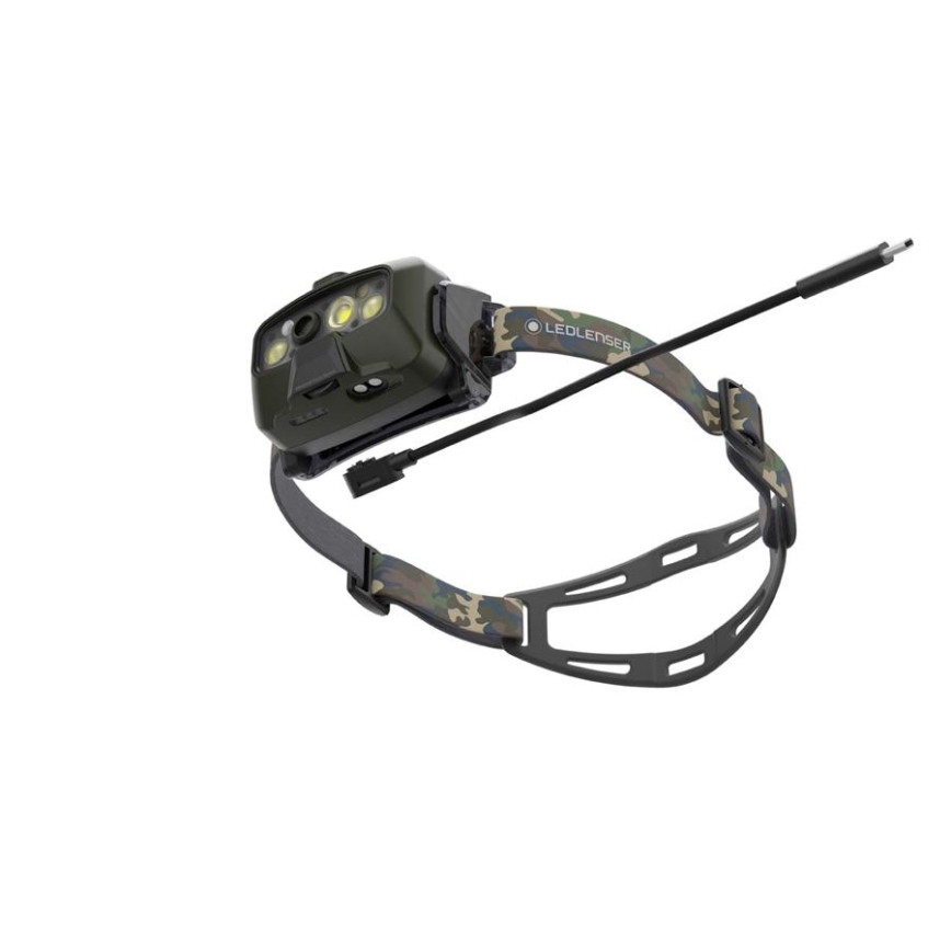 Ledlenser HF8R Core RGB - димируема презареждаема LED челна лампа LED/3700 mAh IP68 1600 lm 90h зелена
