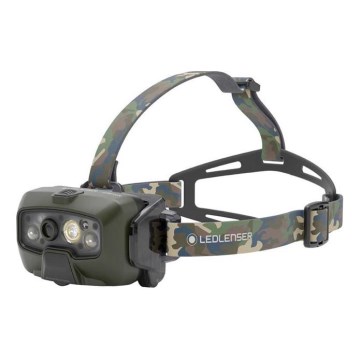 Ledlenser HF8R Core RGB - димируема презареждаема LED челна лампа LED/3700 mAh IP68 1600 lm 90h зелена