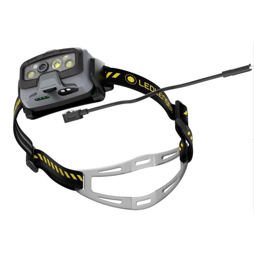 Ledlenser HF8R Work - LED челна лампа с регулируема яркост, презареждаема, 3700 mAh, IP68, 1600 lm, 90 h, черна