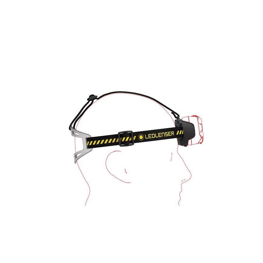 Ledlenser HF8R Work - LED челна лампа с регулируема яркост, презареждаема, 3700 mAh, IP68, 1600 lm, 90 h, черна