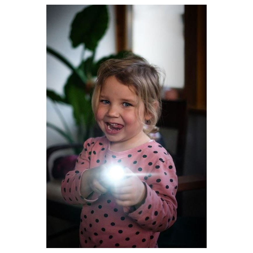Ledlenser KIDBEAM4 RAINBOW - LED детско фенерче с регулируема яркост LED/2xAAA IP44 лилаво