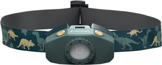 Ledlenser KIDLED2 DINO - димируема детска челна лампа LED/1xAAA, IPX4, 40 лм, 20 ч, зелена