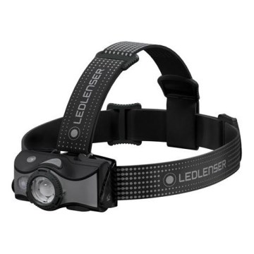Ledlenser MH7 - акумулаторен челник LED с регулируема яркост, 1550 mAh, IP54, 600 lm, 40 ч, черен/сив