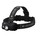 Ledlenser MH8 - LED челна лампа с регулируема яркост, презареждаема LED/2xAA/1550 mAh IP54 600 lm 60 h черна
