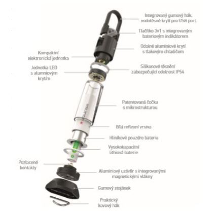 Ledlenser ML6 Топла светлина - LED димируема презареждаема фенер LED/3000 mAh IP66 750 lm 200 h
