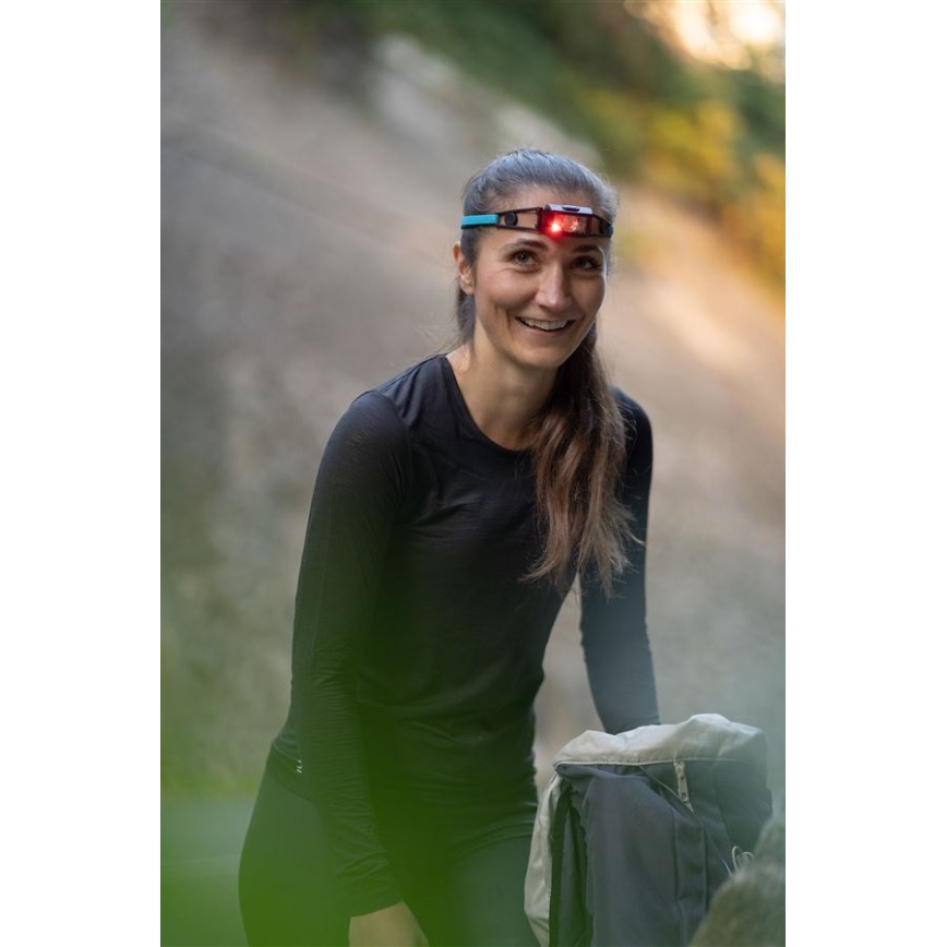 Ledlenser NEO1R - LED челна лампа с регулируема яркост, презареждаема LED/730 mAh IP67 250 lm 15 h синя