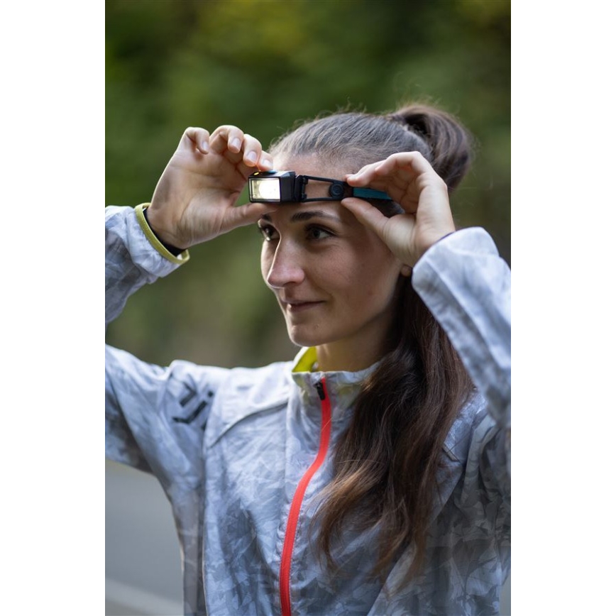 Ledlenser NEO1R - LED челна лампа с регулируема яркост, презареждаема LED/730 mAh IP67 250 lm 15 h синя