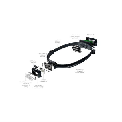 Ledlenser NEO3 - регулируем LED челник LED/3xAAA IP54 400 lm 20 ч черен/бял