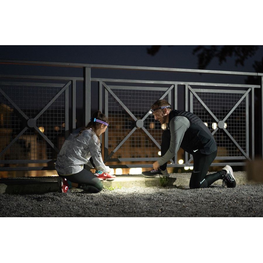 Ledlenser NEO5R - презареждаема челна лампа с регулируема яркост LED/1800 mAh IP54 600 lm 35 ч черна/бяла