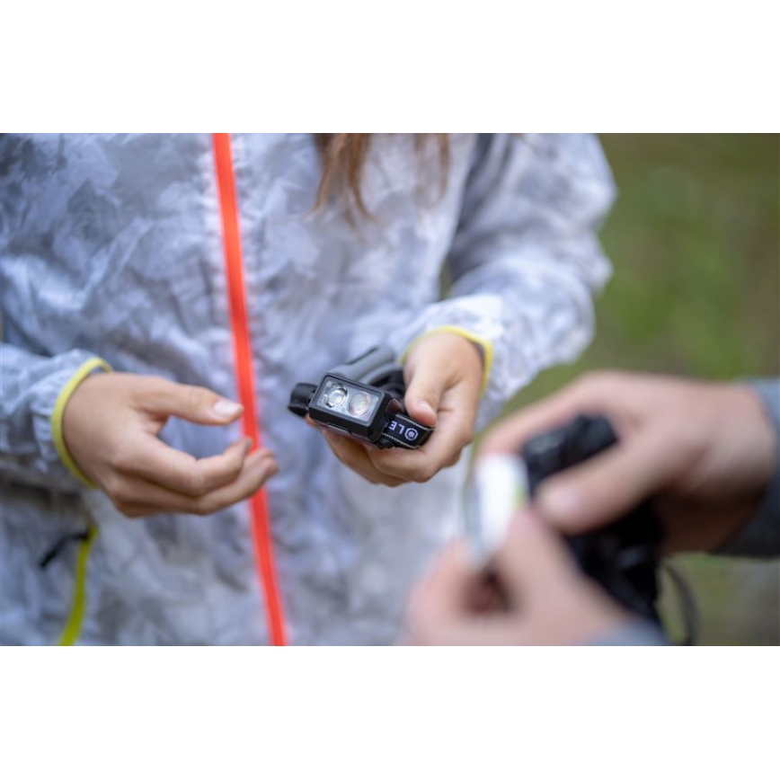 Ledlenser NEO5R - презареждаема LED челна лампа с регулируема яркост, 1800 mAh, IP54, 600 лм, 35 ч, черна