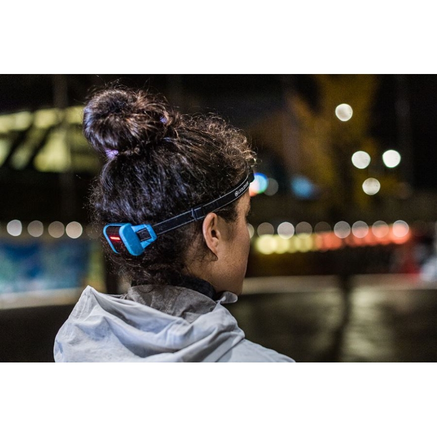 Ledlenser NEO5R - LED челна лампа с регулируема яркост, презареждаема LED/1800 mAh IP54 600 lm 35 h синя