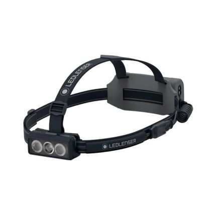 Ledlenser NEO9R - LED презареждаем челник с регулируема яркост, 5000 mAh, IP54, 1200 lm, 120 ч, черен/сив