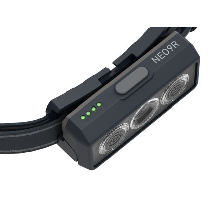 Ledlenser NEO9R - LED презареждаем челник с регулируема яркост, 5000 mAh, IP54, 1200 lm, 120 ч, черен/сив