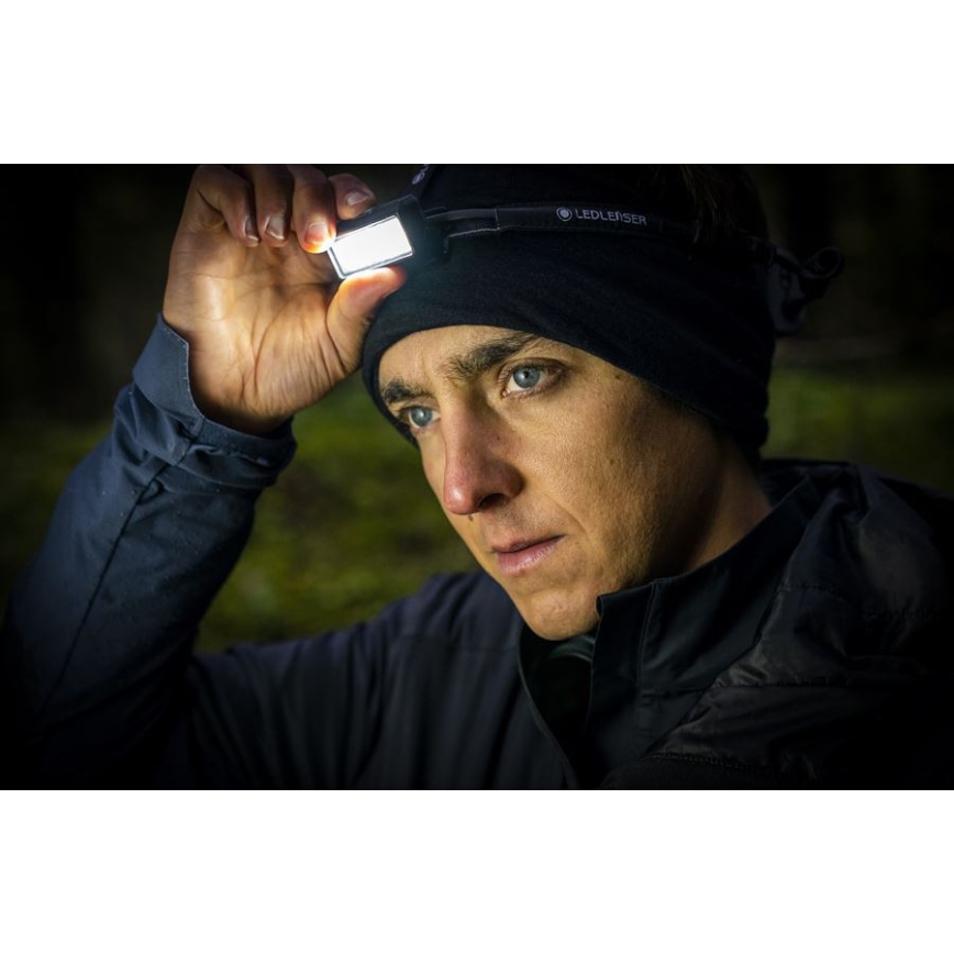 Ledlenser NEO9R - LED презареждаем челник с регулируема яркост, 5000 mAh, IP54, 1200 lm, 120 ч, черен/сив