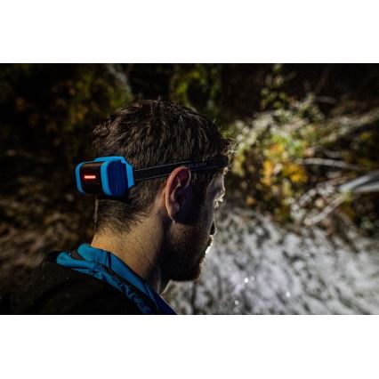 Ledlenser NEO9R - LED челна лампа с регулируема яркост, зареждаема, 5000 mAh, IP54, 1200 lm, 120h, черна/синя