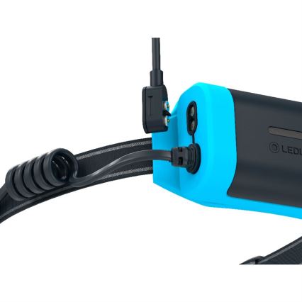 Ledlenser NEO9R - LED челна лампа с регулируема яркост, зареждаема, 5000 mAh, IP54, 1200 lm, 120h, черна/синя