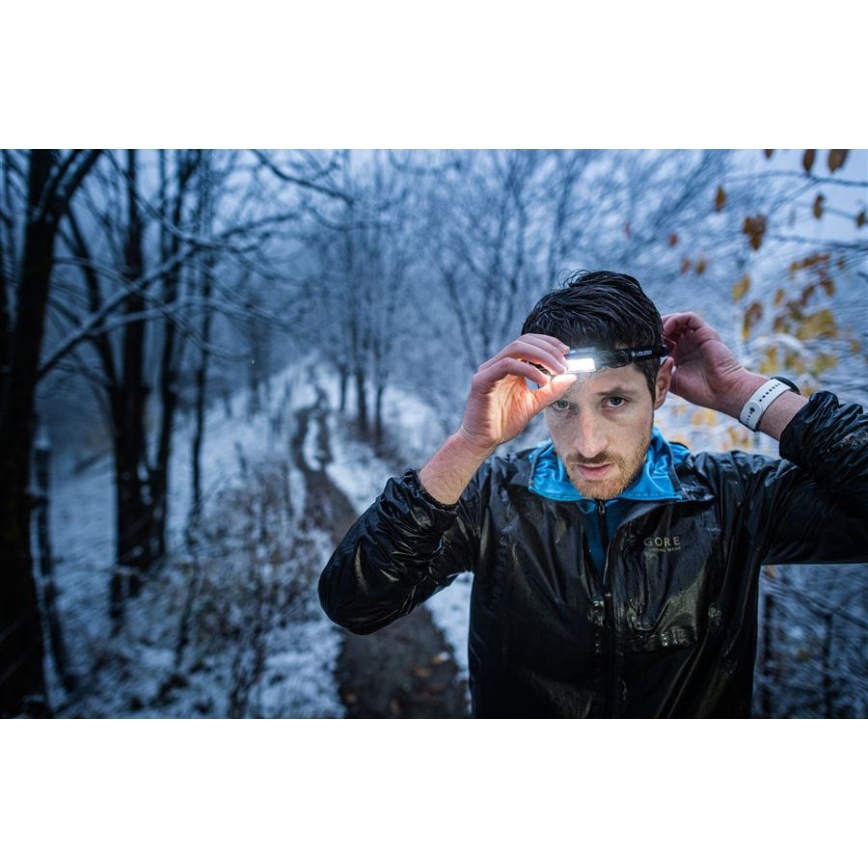 Ledlenser NEO9R - LED челна лампа с регулируема яркост, зареждаема, 5000 mAh, IP54, 1200 lm, 120h, черна/синя